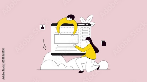 Writing Notes for Business Plan is a flat character explainer scene perfect for startup videos, business presentations, or UI/UX concept animations.