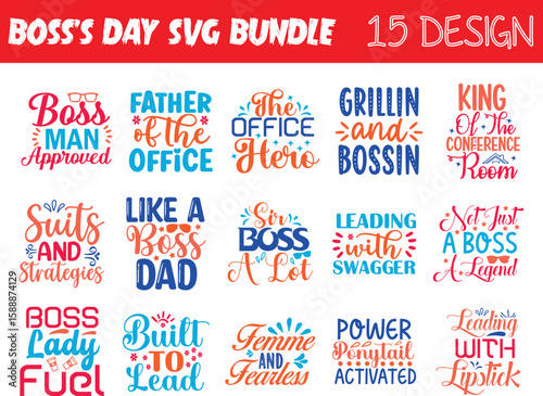 Boss’s Day SVG Bundle Bold Typography Designs for Leaders & Mentors