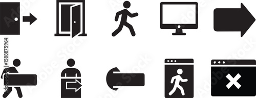 Logout Vector | User Sign-Out and Session End Icon Illustration