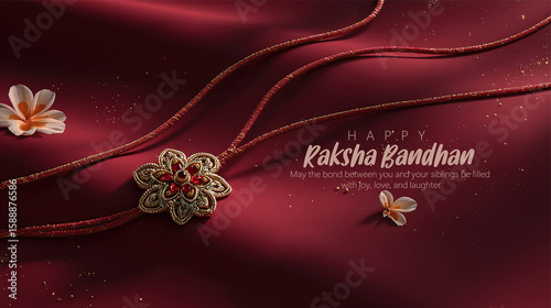 Celebration of Raksha Bandhan with Beautiful Rakhi and Festive Decorations