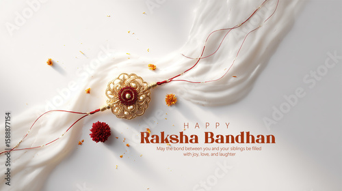 Celebration of Raksha Bandhan with Beautiful Rakhi and Festive Decorations