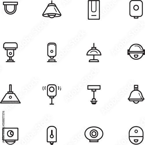 Smart Light with Motion Detection Line Art