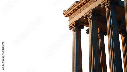 Isolated Ionic Column isolated on transparent background