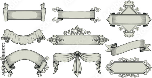 Vintage horizontal banners