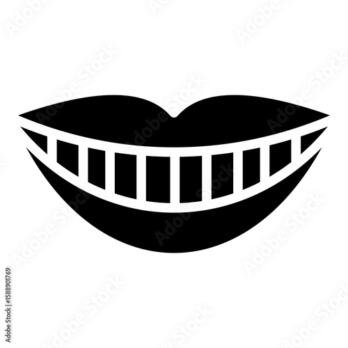smile makeover glyph icon