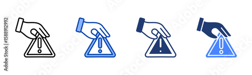 Intervention icon set multiple style collection