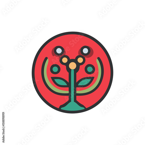 Herbal medicine logo natural remedy, alternative therapy, plant-based healthcare