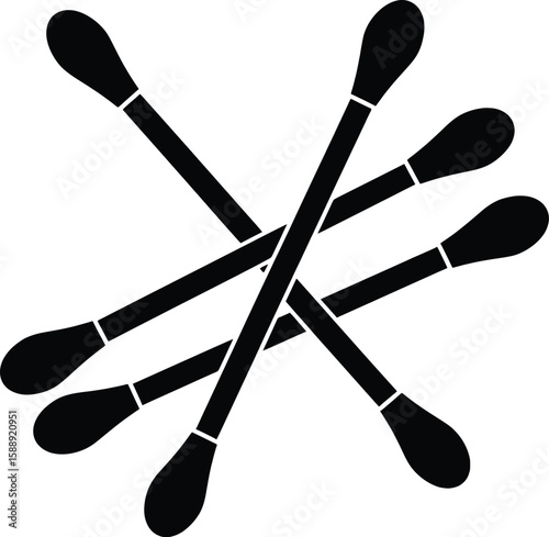 Cotton Swabs in Artistic Arrangement