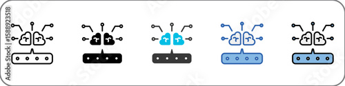 Cognitive Neuroscience Icon Pack Multistyle Illustration