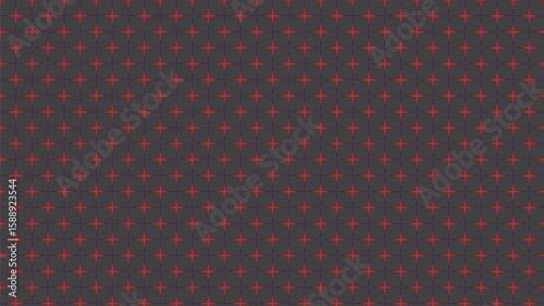 Wallpaper Mural Seamless red starburst geometric pattern on dark background. Ideal for digital designs, futuristic themes, wallpapers, packaging, and bold modern graphics. Torontodigital.ca
