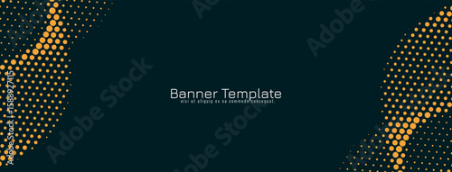 Abstract halftone style business banner
