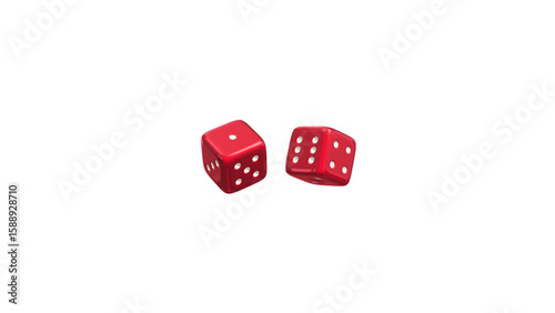 dice red metallic isolated on transparent background,png casino gambling game dices design element	