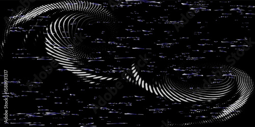 TV static noise texture. Lost or bad signal concept. Random rippled video tape background. Glitch vhs pixel snow noise wallpaper. Image distortion distressed backdrop effect. Vector white noise