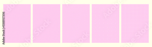 Millimeter graph paper sheets in various styles for drafting and technical drawing.