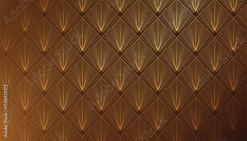 art deco pattern gold luxury frame gatsby line invitation or premium brown cover abstract style horizontal premium decorative banner creative golden geometry background
