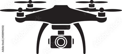 Flying Drone Silhouette Vector

Quadcopter Technology Illustration

Remote-Controlled Drone Design

Modern Drone in Flight Graphic

Aerial Drone Silhouette Art