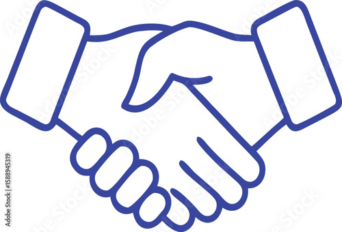 Handshake Agreement Line Art

