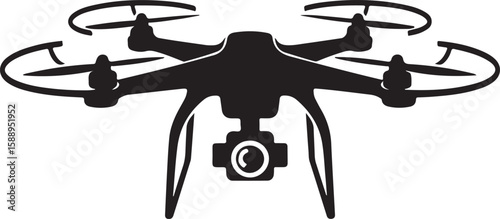 Flying Drone Silhouette Vector

Quadcopter Technology Illustration

Remote-Controlled Drone Design

Modern Drone in Flight Graphic

Aerial Drone Silhouette Art