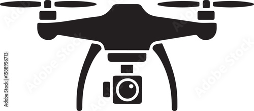 Flying Drone Silhouette Vector

Quadcopter Technology Illustration

Remote-Controlled Drone Design

Modern Drone in Flight Graphic

Aerial Drone Silhouette Art