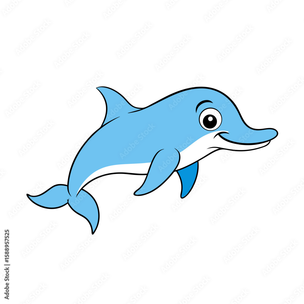 Fototapeta premium dolphin isolated on white background