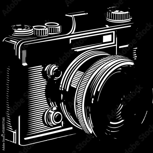 retro camera lens