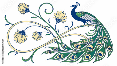 peacock feather vector
