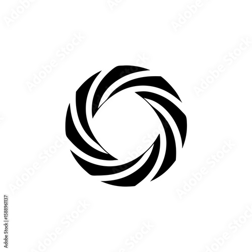 Swirl Motion Mandala – Clean Circular Spin Symbol Logo Design