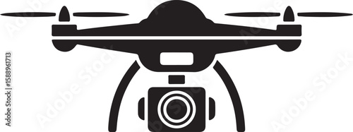 Flying Drone Silhouette Vector

Quadcopter Technology Illustration

Remote-Controlled Drone Design

Modern Drone in Flight Graphic

Aerial Drone Silhouette Art
