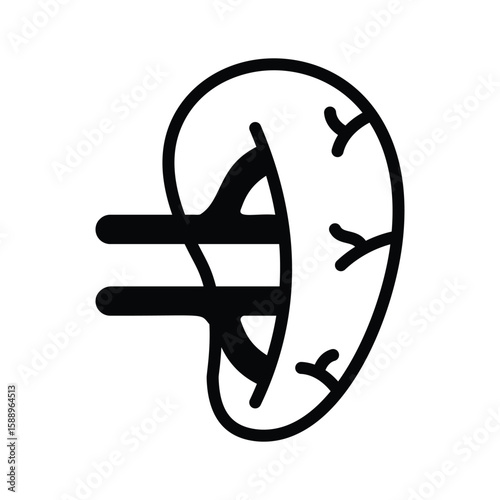 Premium glyph icon of internal human spleen organ