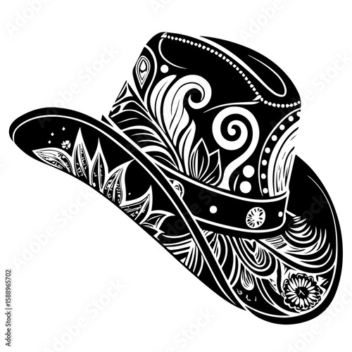 Vector Illustration of Cowboy Hat isolated on white