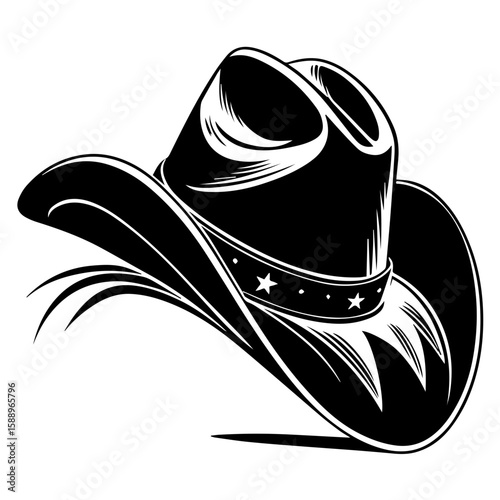 Vector Illustration of Cowboy Hat isolated on white