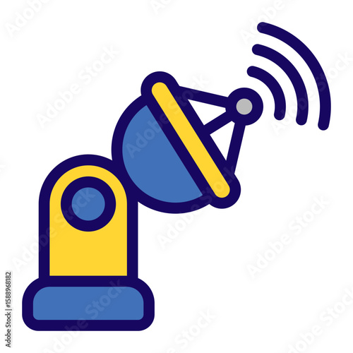 Telecom Computer outline flat