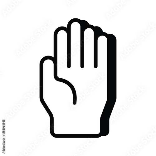Premium glyph icon of human palm, easy to edit
