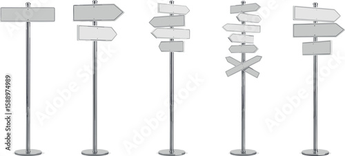 Direction signs with arrow