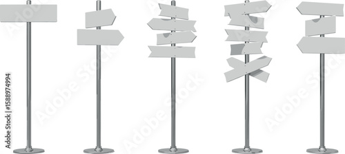 Direction signs with arrow