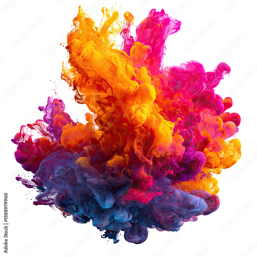 Fototapeta premium Abstract ink explosion in vibrant colors (8)
