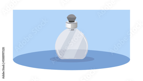 Elegant perfume bottle vector illustration for beauty product design and fragrance branding projects online now