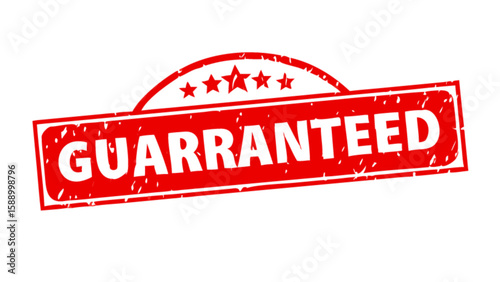 Guaranteed satisfaction seal red stamp vector image for quality assurance and customer trust symbol icon