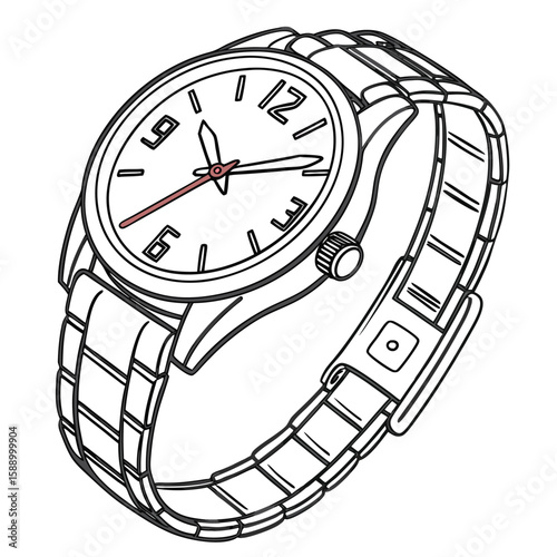 black and white watch