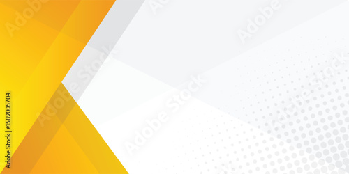 Abstract yellow gradient stripes geometric triangle shapes with copy space banner for presentation background