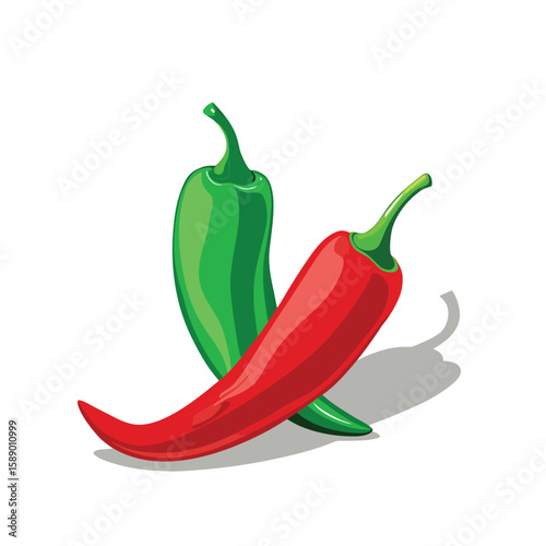 Red Hot chili peppers isolated