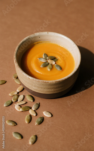  Warm and Creamy Butternut Squash Soup: A Cozy Canadian Autumn Comfort Food Topped with Pumpkin Seeds