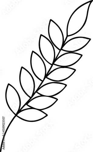 Silhouette of wheat stalks representing harvest season and labor day celebration