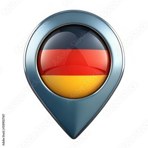 Free Download 3d german flag location pin isolated on white background - GFXLoad