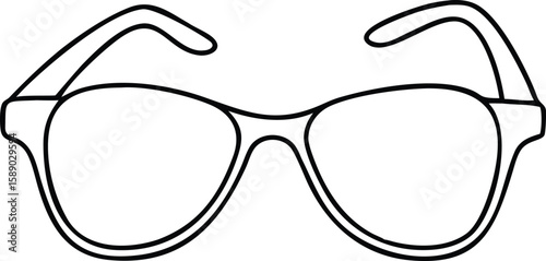 Sunglasses lens silhouettes in bold white color with smooth rounded shapes