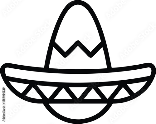 Cinco de mayo sombrero silhouette design perfect for cultural celebrations and decorations