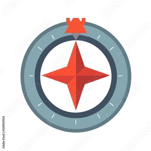 Vector illustration of spinner with arrow on white background, toy