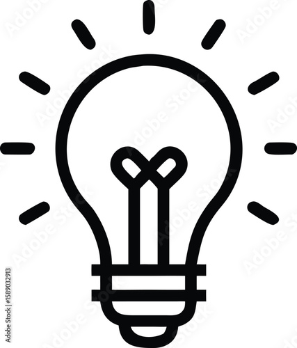 Creative thinking and idea generation silhouette design depicting innovation and solutions