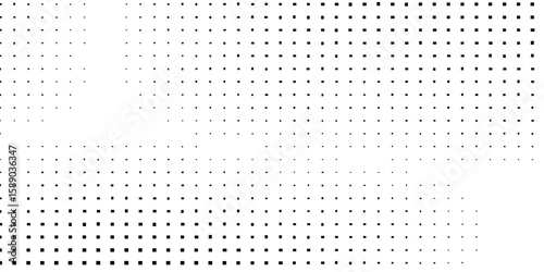 Halftone faded gradient texture. Grunge halftone grit background. White and black sand noise wallpaper. Retro pixilated vector backdrop