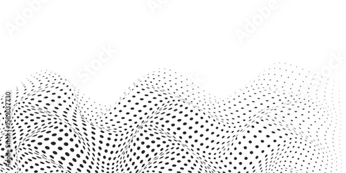 Halftone faded gradient texture. Grunge halftone grit background. White and black sand noise wallpaper. Retro pixilated vector backdrop